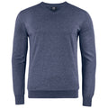 Navy Melange - Front - Cutter & Buck Mens Oakville V Neck Sweatshirt