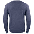 Navy Melange - Back - Cutter & Buck Mens Oakville V Neck Sweatshirt