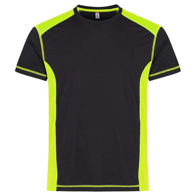 Visibility Yellow - Front - Clique Mens Ambition Visibility T-Shirt