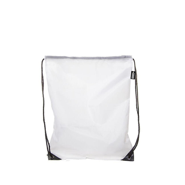 White - Front - United Bag Store RPET Drawstring Bag