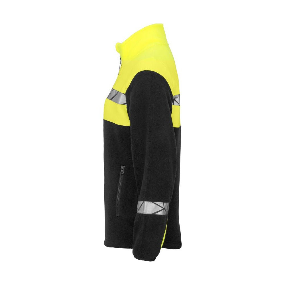 Black-Yellow - Lifestyle - Projob Womens-Ladies Progression Full Zip Fleece Jacket