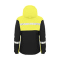 Black-Yellow - Back - Projob Womens-Ladies Progression Soft Shell Jacket