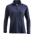 Dark Navy - Front - Cutter & Buck Womens-Ladies Coos Bay Half Zip Top