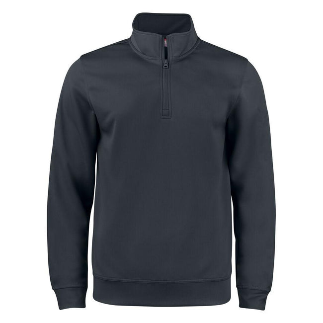 Black - Front - Clique Childrens-Kids Basic Active Quarter Zip Track Top
