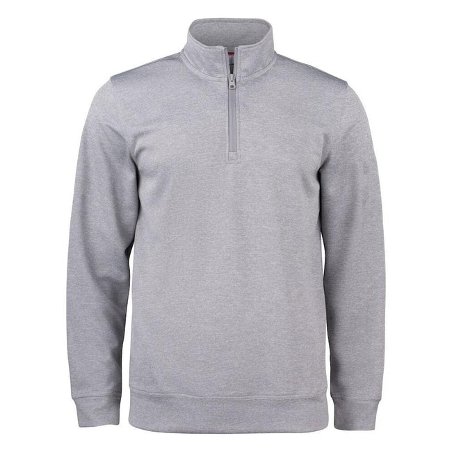 Grey Melange - Front - Clique Childrens-Kids Basic Active Quarter Zip Track Top