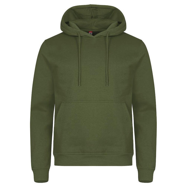 Army Green - Front - Clique Unisex Adult Miami Hoodie