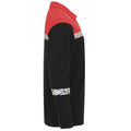Black-Red - Side - Projob Mens Progression Pique Long-Sleeved Polo Shirt
