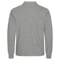 Grey Melange - Back - Clique Mens Manhattan Polo Shirt