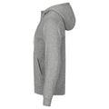Grey Melange - Side - Clique Mens Miami Full Zip Hoodie