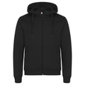 Black - Front - Clique Mens Miami Full Zip Hoodie