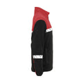 Black-Red - Side - Projob Mens 7300 Fleece Jacket