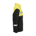 Black-Yellow - Side - Projob Mens 7300 Fleece Jacket