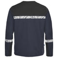 Navy-Black - Back - Projob Mens Progression Hi-Vis Long-Sleeved T-Shirt