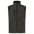 Dark Grey - Front - Clique Mens Softshell Padded Gilet