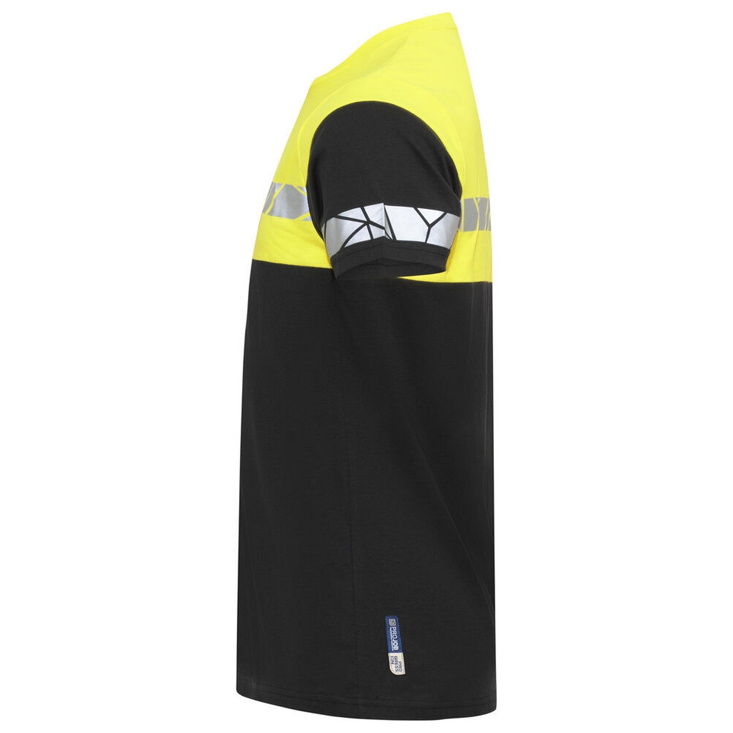 Black-Yellow - Lifestyle - Projob Mens Progression High-Vis T-Shirt