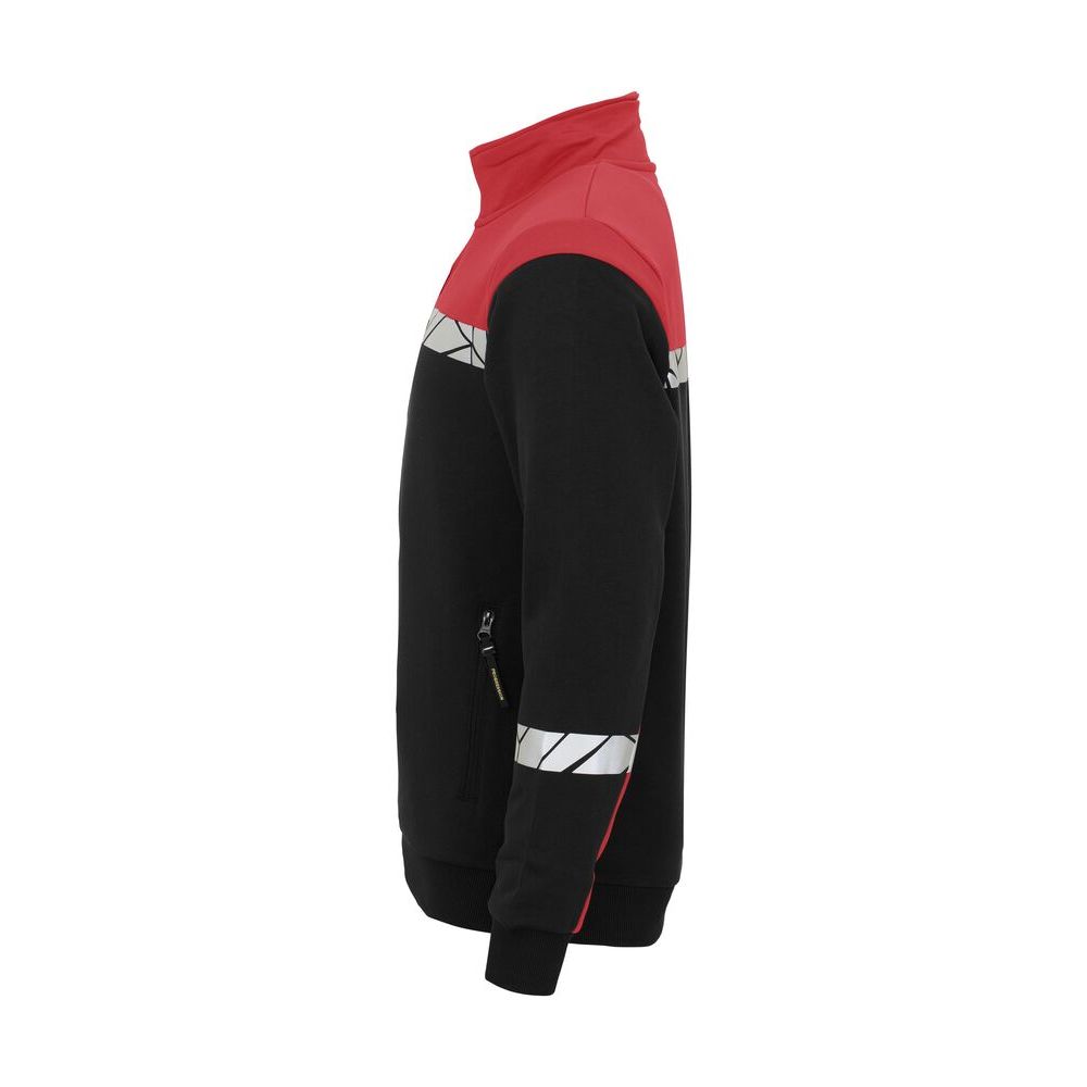 Black-Red - Lifestyle - Projob Mens Progression Hi-Vis Full Zip Sweatshirt