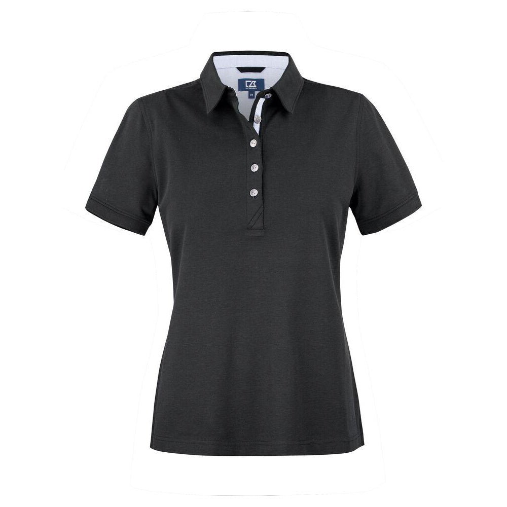 Black - Front - Cutter & Buck Womens-Ladies Advantage Premium Polo Shirt