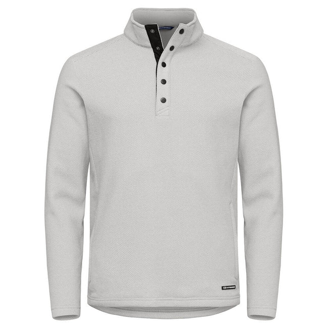 Silver - Front - Cutter & Buck Mens Hunts Point Fleece Top