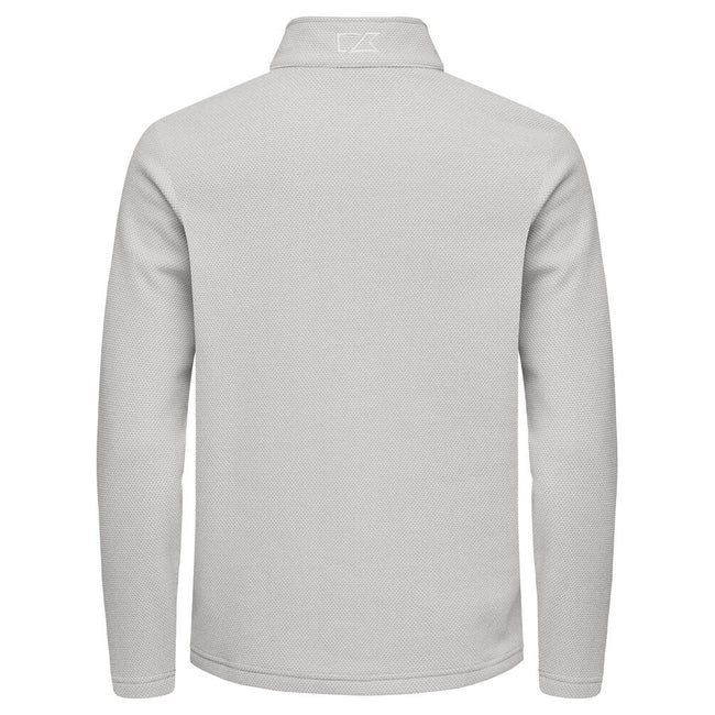 Silver - Back - Cutter & Buck Mens Hunts Point Fleece Top
