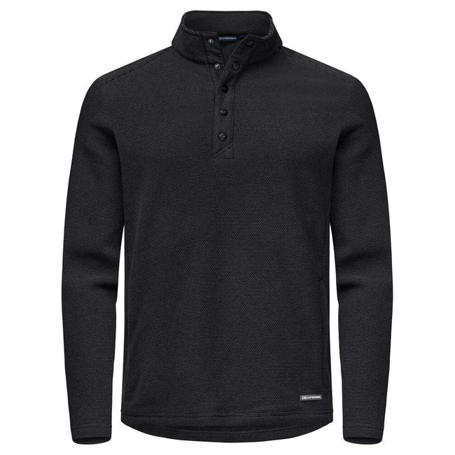 Black - Front - Cutter & Buck Mens Hunts Point Fleece Top