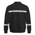 Black - Back - Projob Mens Progression Hi-Vis Polo Sweatshirt