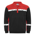 Black-Red - Front - Projob Mens Progression Hi-Vis Polo Sweatshirt