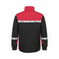 Black-Red - Back - Projob Mens Progression Quilted Lightweight Padded Jacket