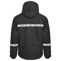 Black - Back - Projob Mens Progression High-Vis Padded Soft Shell Jacket
