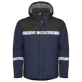 Navy-Black - Front - Projob Mens Progression Soft Shell Jacket
