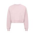 Candy Pink - Front - Clique Womens-Ladies Miami Cropped Sweatshirt