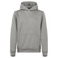 Grey Melange - Front - Clique Childrens-Kids Basic Active Hoodie