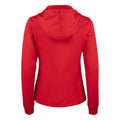 Red - Back - Clique Womens-Ladies Basic Active Full Zip Hoodie