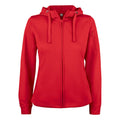Red - Front - Clique Womens-Ladies Basic Active Full Zip Hoodie