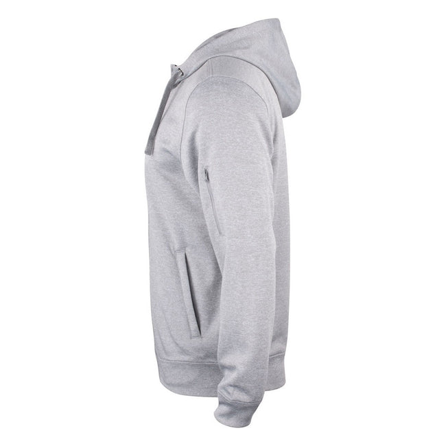 Grey Melange - Lifestyle - Clique Mens Basic Active Full Zip Hoodie