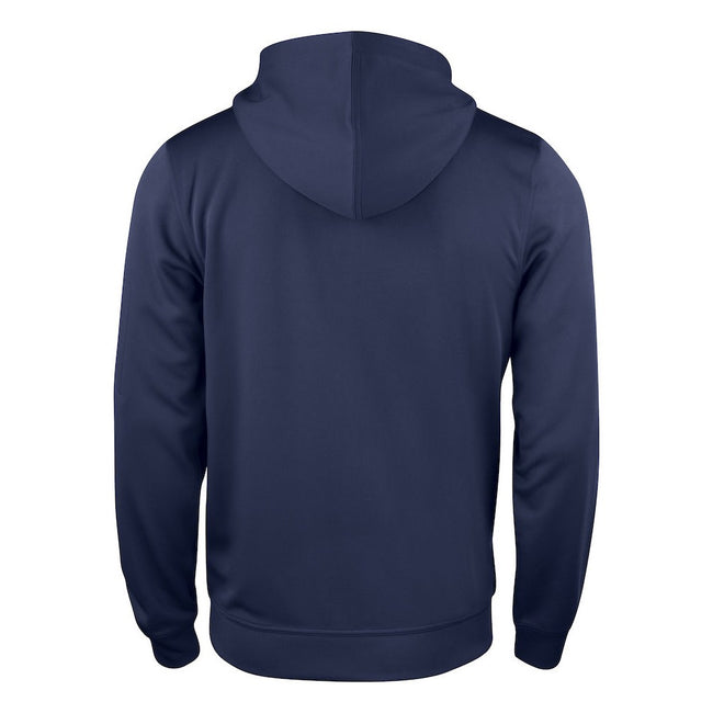 Dark Navy - Back - Clique Mens Basic Active Full Zip Hoodie
