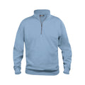 Light Blue - Front - Clique Unisex Adult Basic Half Zip Sweatshirt