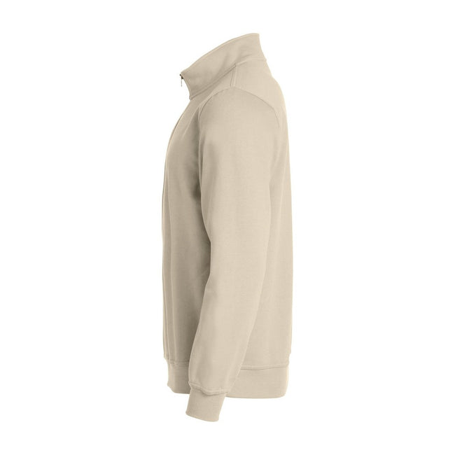 Light Khaki - Side - Clique Unisex Adult Basic Half Zip Sweatshirt
