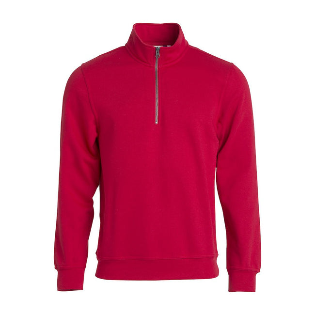 Red - Front - Clique Unisex Adult Basic Half Zip Sweatshirt