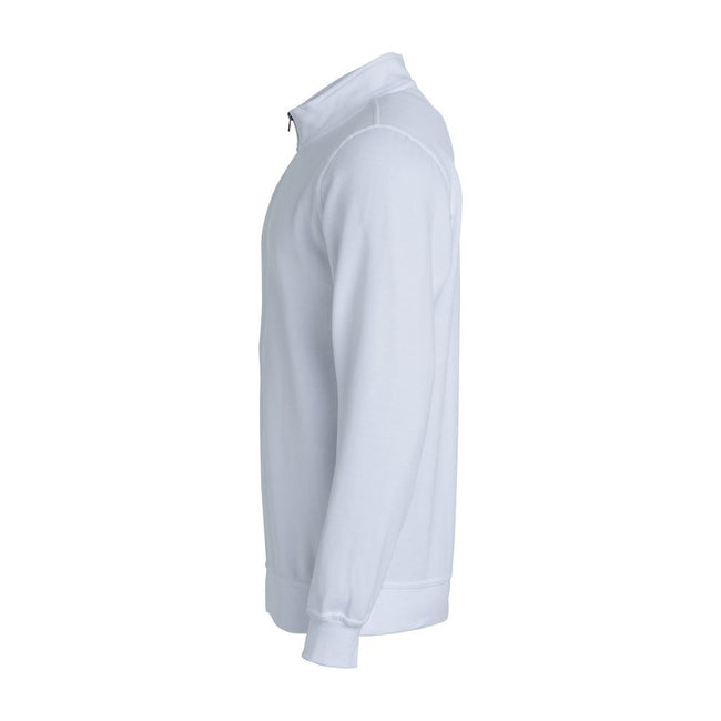 White - Side - Clique Unisex Adult Basic Half Zip Sweatshirt