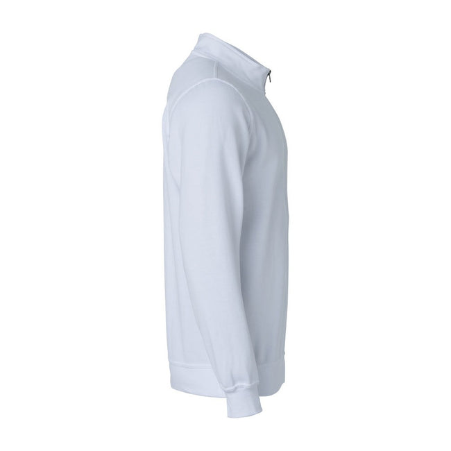 White - Lifestyle - Clique Unisex Adult Basic Half Zip Sweatshirt