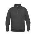 Anthracite Melange - Front - Clique Unisex Adult Basic Half Zip Sweatshirt