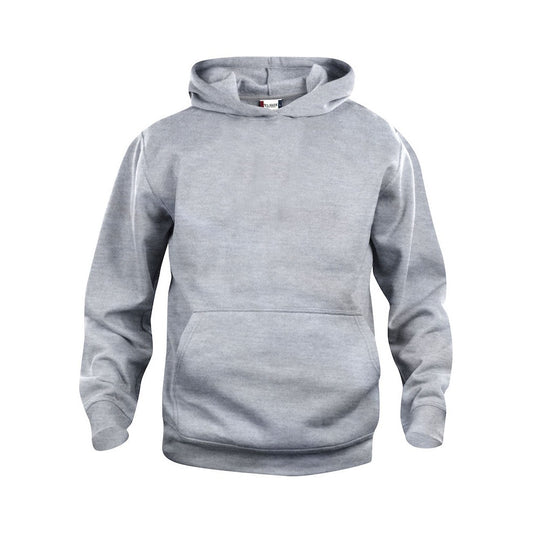 Grey Melange - Front - Clique Childrens-Kids Basic Hoodie