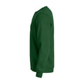 Bottle Green - Side - Clique Unisex Adult Basic Round Neck Sweatshirt
