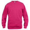 Bright Cerise - Front - Clique Unisex Adult Basic Round Neck Sweatshirt