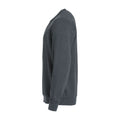 Anthracite Melange - Side - Clique Unisex Adult Basic Round Neck Sweatshirt