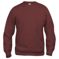 Burgundy - Front - Clique Unisex Adult Basic Round Neck Sweatshirt