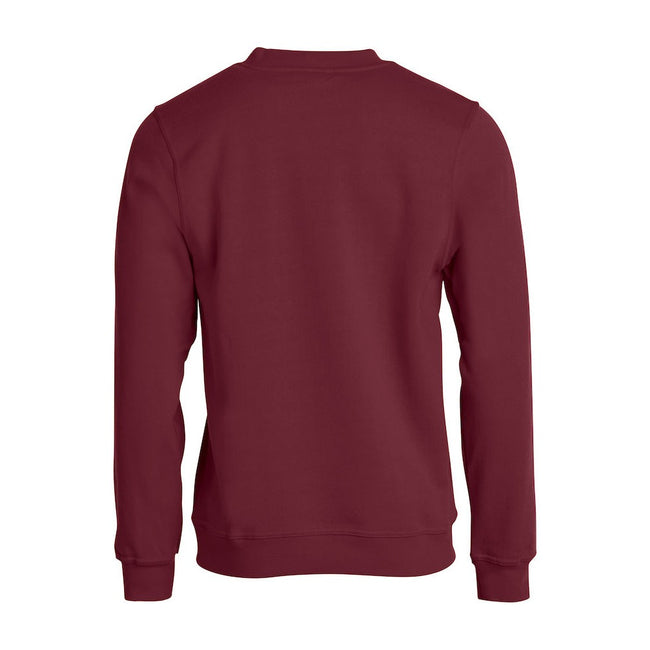 Burgundy - Back - Clique Unisex Adult Basic Round Neck Sweatshirt