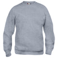 Grey Melange - Front - Clique Unisex Adult Basic Round Neck Sweatshirt