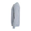 Grey Melange - Side - Clique Unisex Adult Basic Round Neck Sweatshirt