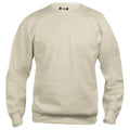 Light Khaki - Front - Clique Unisex Adult Basic Round Neck Sweatshirt